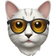 Cat with sunglasses sticker