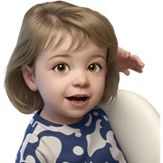 realistic girl portrait look sticker