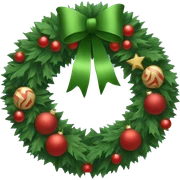 christmas wreath sticker