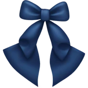 navy blue bow sticker
