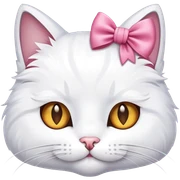Cat with a bow sticker