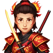 Fire-Wielding Samurai sticker
