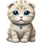 Scottish fold cat sticker
