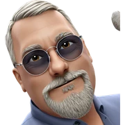 bald man with sunglasses portrait sticker