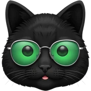 Cat with sunglasses sticker