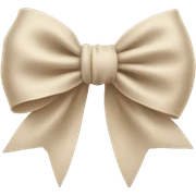 Beige bow sticker