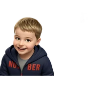 smiling boy in realistic portrait sticker