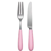 Light pink cutlery  sticker
