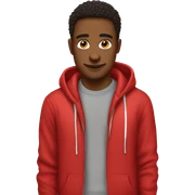 ☺️ this emoji wear red hoodie sticker