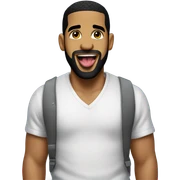 drake with tongue sticking out  sticker