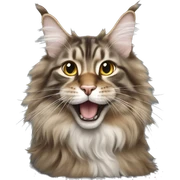 Flying maine coon sticker