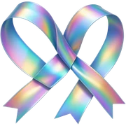 Holographic ribbon  sticker