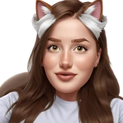 realistic portrait of girl with cat ears sticker