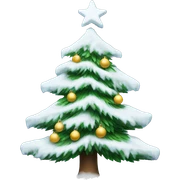 Snowy Christmas tree sticker