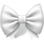 White bow on white bow sticker