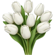 bouquet with white tulips sticker