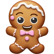 Pastel gingerbread man sticker