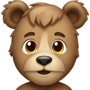 Cute broen bear sticker