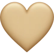 Beige heart  sticker