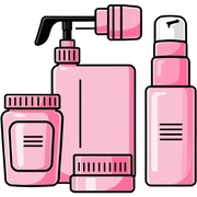 Una skin care completamente rosa
 sticker