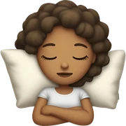 Peaceful girl sleeps sticker