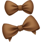 Brown bow sticker