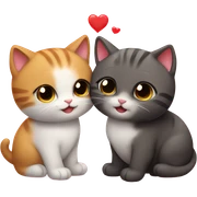 Cute cats in love sticker