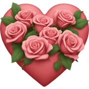 Heart with roses sticker