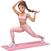 lightskin girl wearing light pink doing pilates sticker
