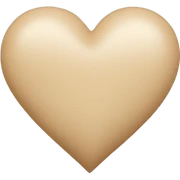 Beige heart  sticker