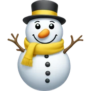 Snowman with yellow hat sticker