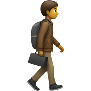 Person walking alone sticker