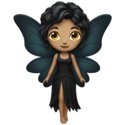 fairy in black clothes sticker