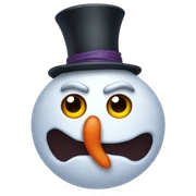 freaky snowman sticker
