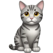 Grey tabby cat sticker