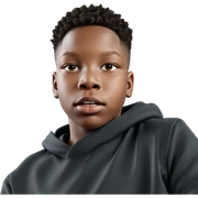 realistic portrait of a boy sticker