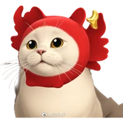sparkling cat with whiskers sticker