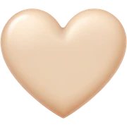 Pastel light tan heart sticker