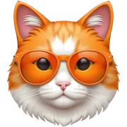 Cat with sunglasses sticker