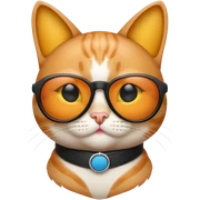 Cat with sunglasses sticker