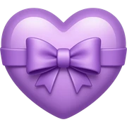 Cute purple heart with violet bow on it sticker