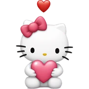 hello kitty holding heart  sticker