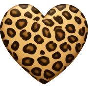 leopard print heart  sticker