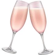 two light pink champagne glasses cheers sticker