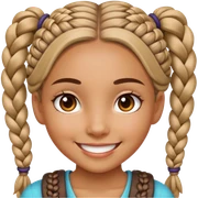 Girl with braids  sticker