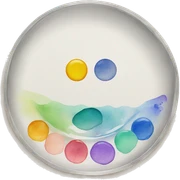 watercolor mixing plate  sticker