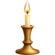 The vintage old candle sticker