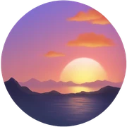 Sunset sticker