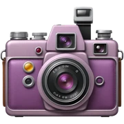 Mauve vintage camera sticker