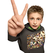 realistic portrait of a boy sticker